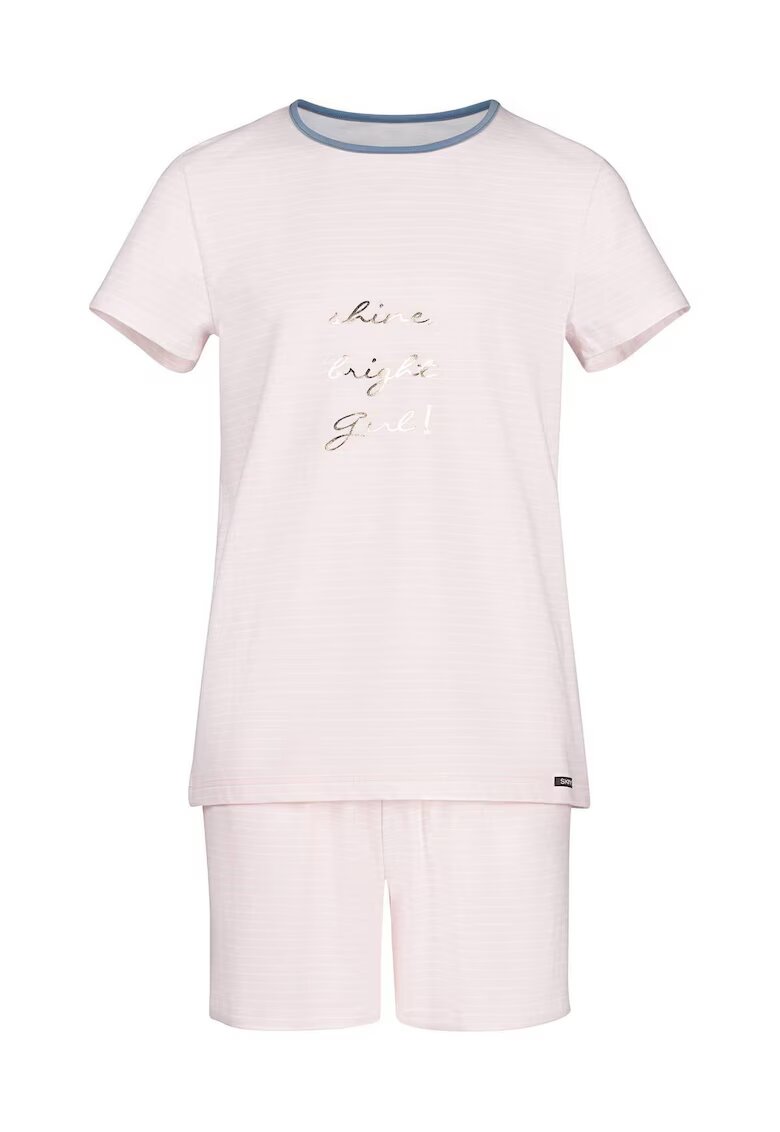 Skiny Pijama din amestec de bumbac cu pantaloni scurti - Bej