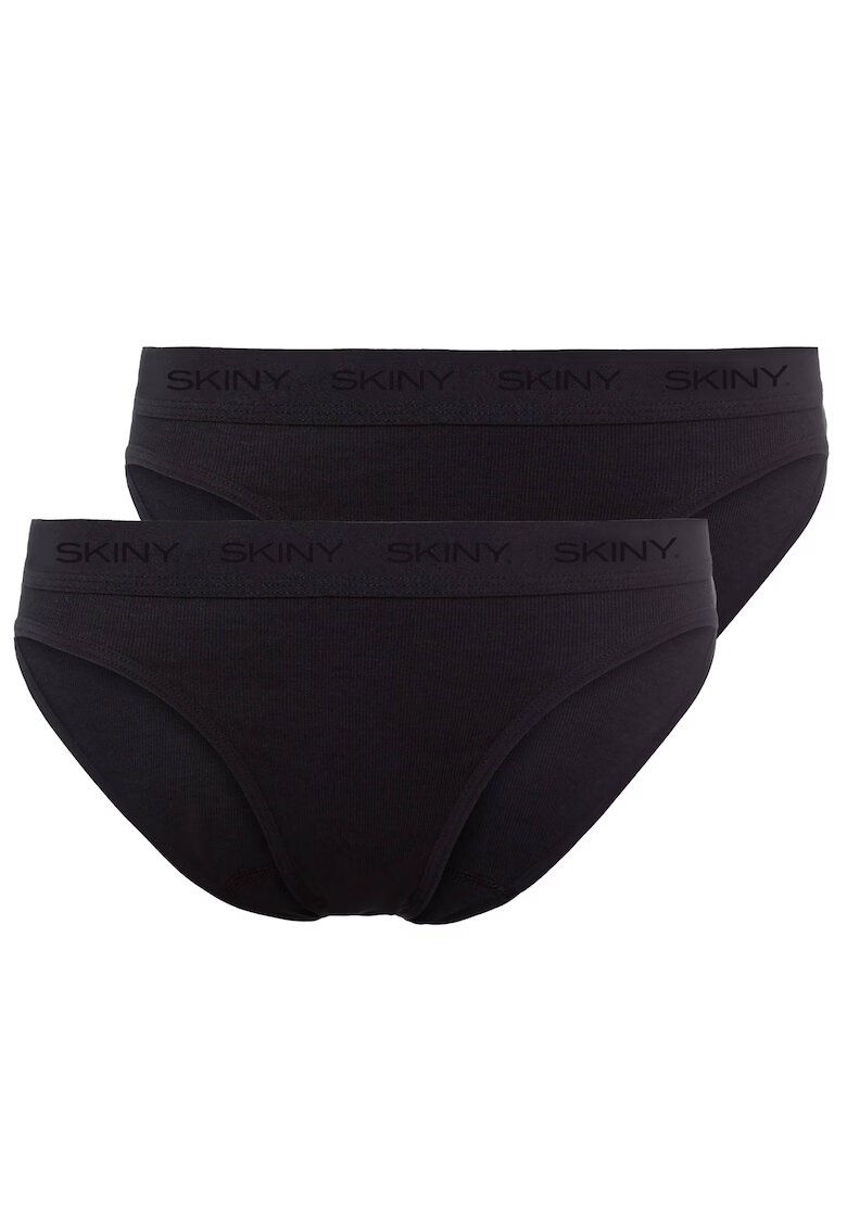Skiny Set de chiloti de bumbac - 2 perechi - Negru