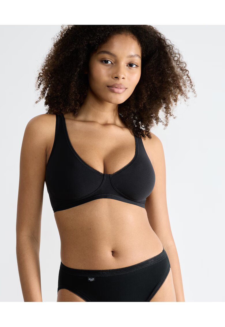 Sloggi BASIC+ Sutien fara armatura negru - Negru