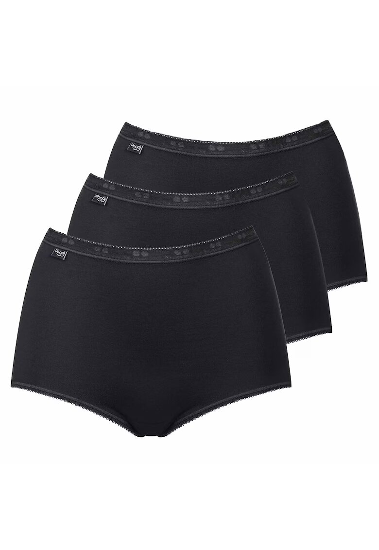 Sloggi Set de boxeri cu talie inalta Basic+ - 3 perechi - Negru