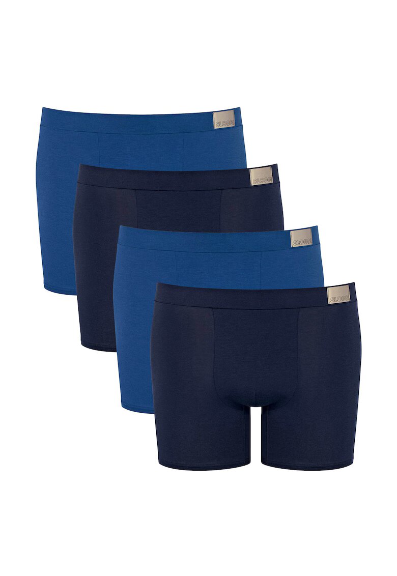 Sloggi Set de boxeri GO Natural - 4 perechi - Albastru