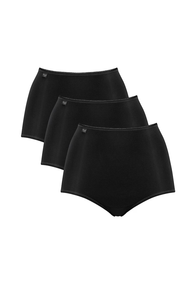 Sloggi Set de chiloti cu talie inalta - 3 perechi - Negru