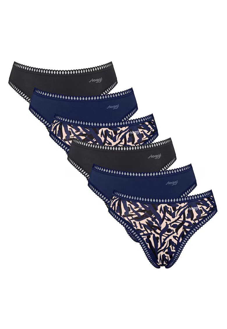 Sloggi Set de chiloti GO Crush - 6 perechi - Albastru