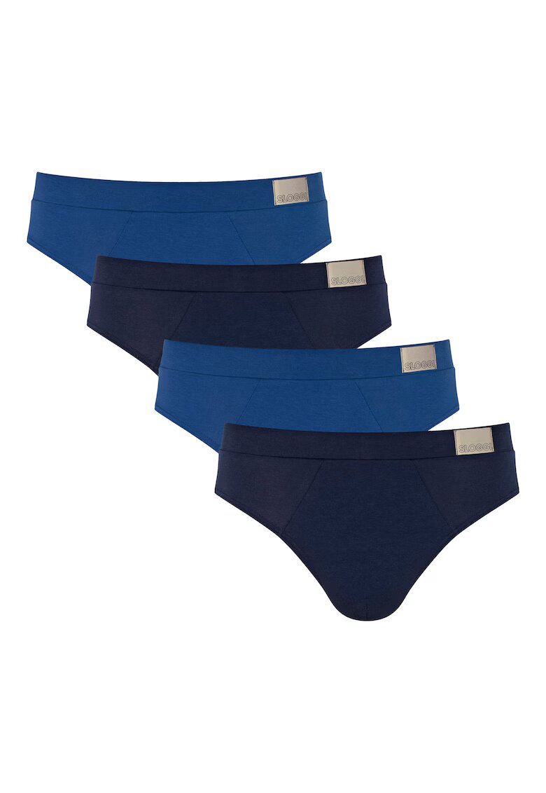 Sloggi Set de chiloti GO Natural - 4 perechi - Albastru