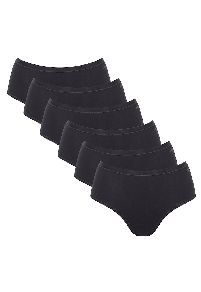 Sloggi Set de chiloti hipster - 6 perechi - Negru