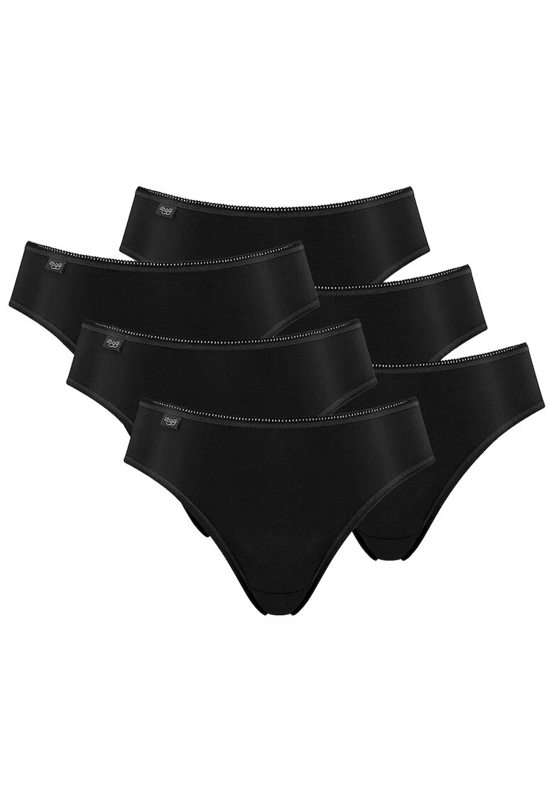 Sloggi Set de chiloti Tai - 6 perechi - Negru