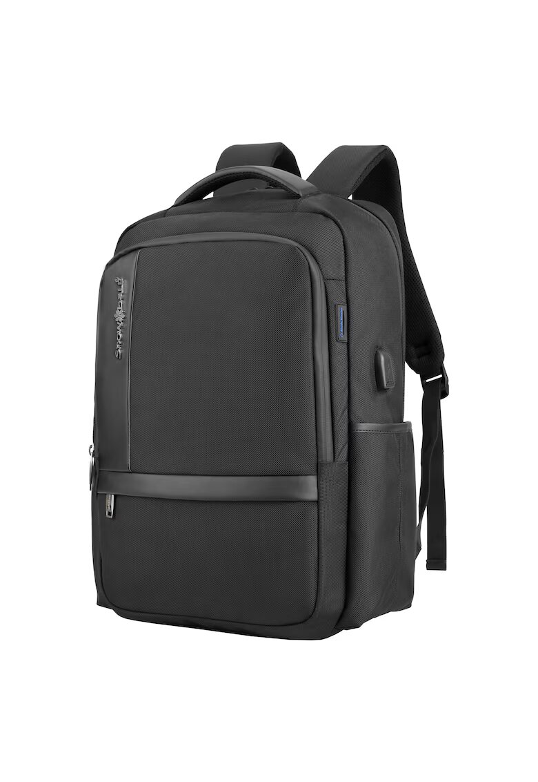 Snowball Rucsac laptop 15.6 " SW22146 - 46×30×14 cm - extensibil +20% - impermeabil - port USB - poliester 1680D - negru