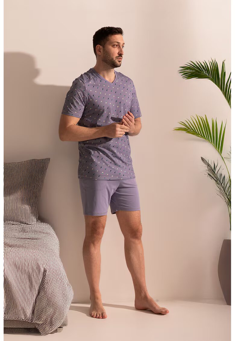 Sofiaman Pijama din amestec de bambus cu maneci scurte Icons