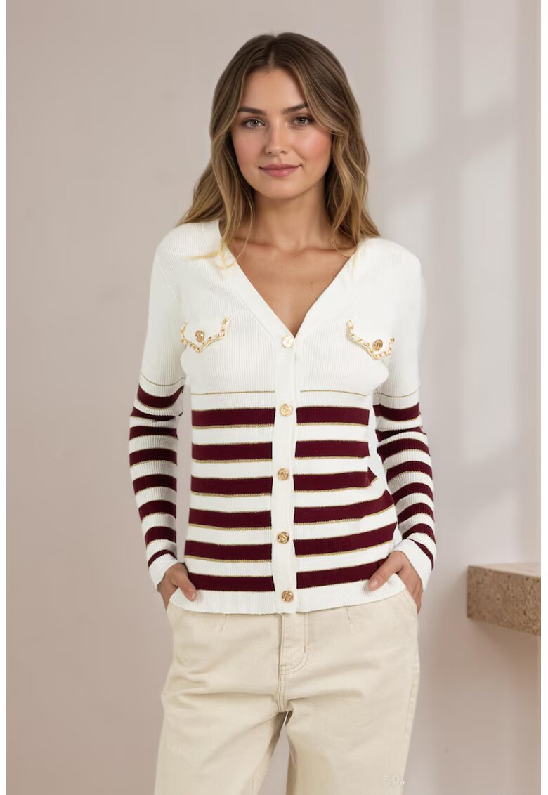 SOFILINE Cardigan slim fit din amestec de vascoza Z-95 M8 18176 - Alb