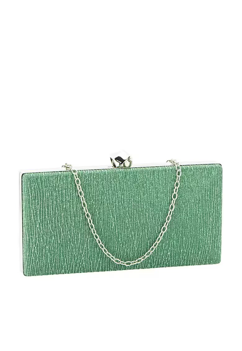 SOFILINE Geanta clutch cu sclipici BYH809 -06 Argintiu Argintiu - Verde - 20x10x3