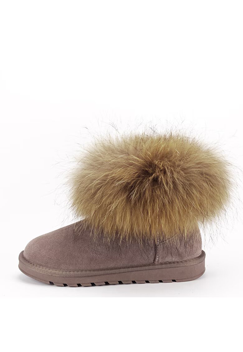 SOFILINE Ghete din piele naturala kaki cu blanita Carina 19 15878 - Kaki
