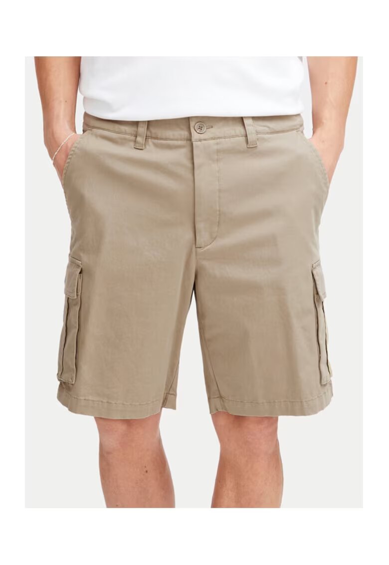 Solid Pantaloni barbati - 39313 - Bumbac - Bej