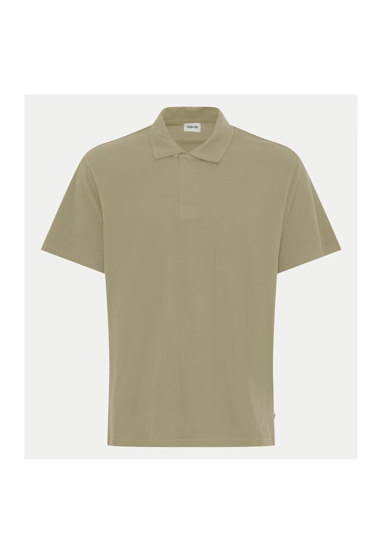 Solid Tricou barbati - 303528805 - Verde - Bumbac