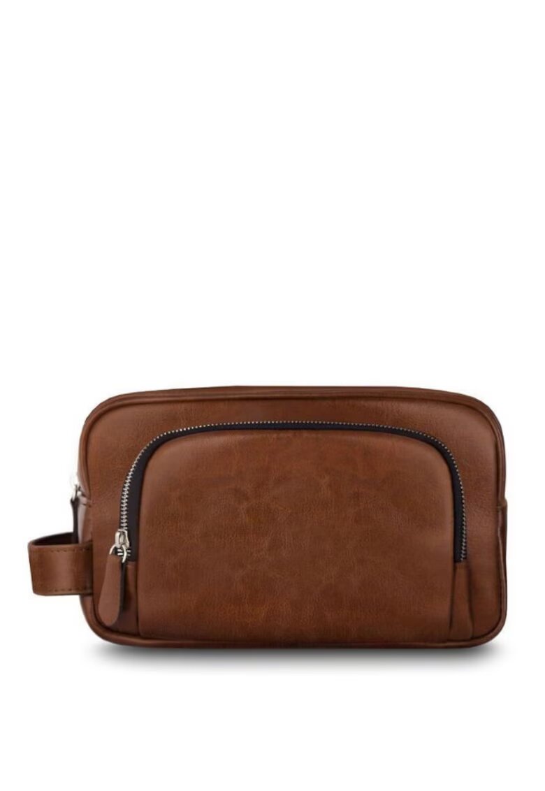 Solier Geanta accesorii - piele naturala SK04 maro