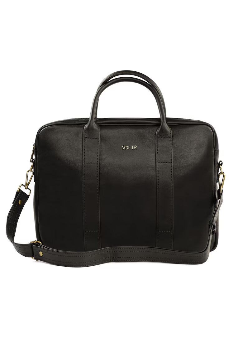 Solier Geanta barbateasca din piele pentru laptop SL20 Edinburgh