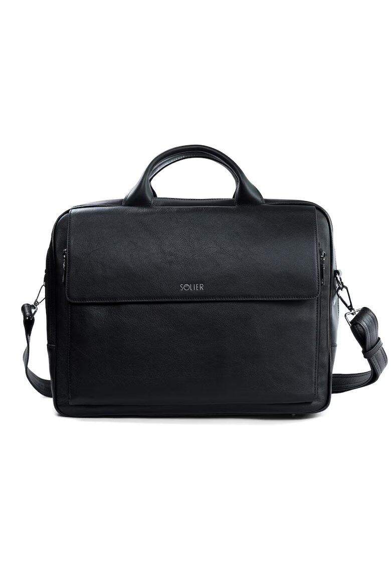 Solier Geanta barbateasca din piele pentru laptop SL30 Rothen