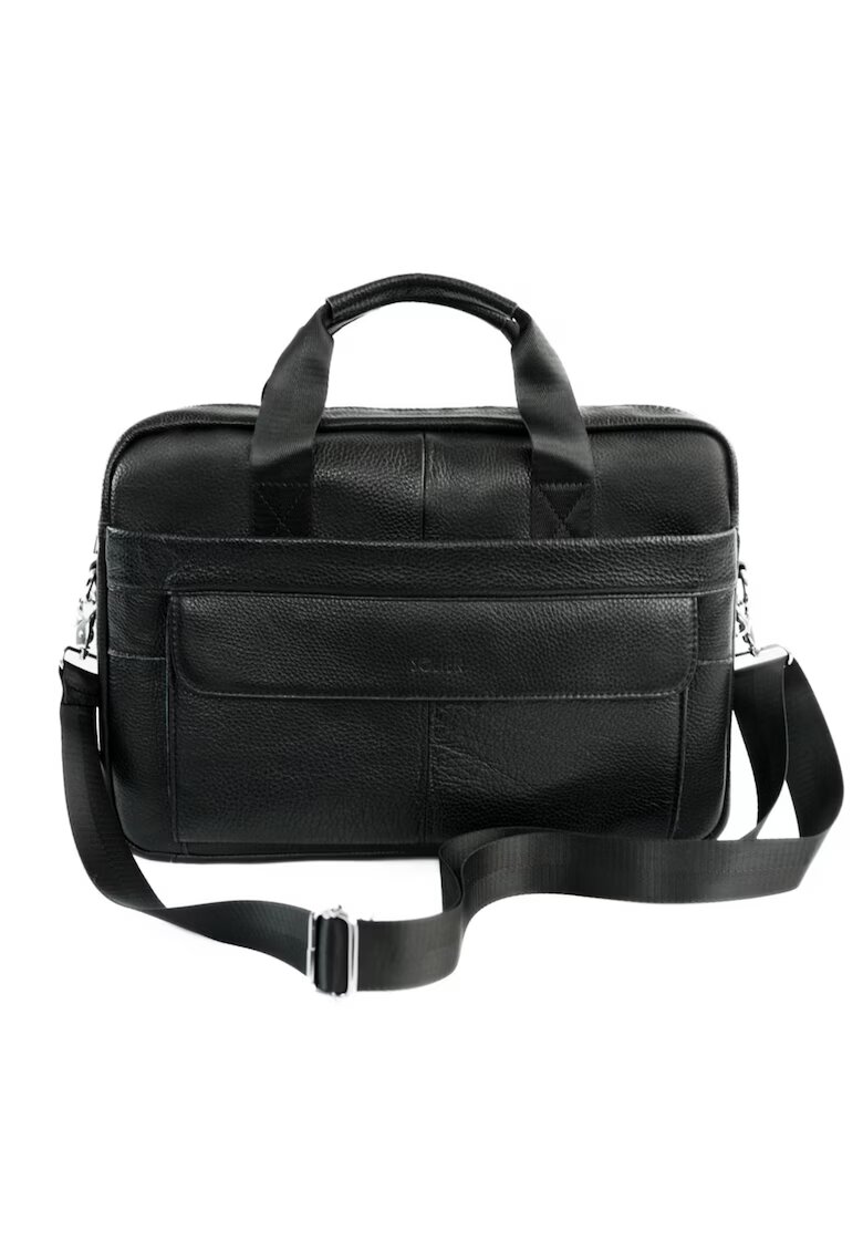Solier Geanta barbati din piele pentru laptop SL46 DUNE - neagra