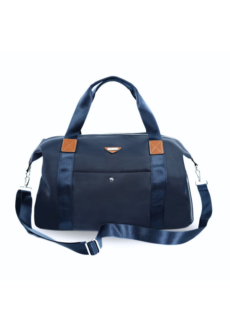 Solier Geanta de dama weekend FB50 Lundra impermeabila - incapatoare - cu curea reglabila - ideala pentru calatorii si sala de sport - Albastru inchis - 55 cm x 32 cm x 20 cm