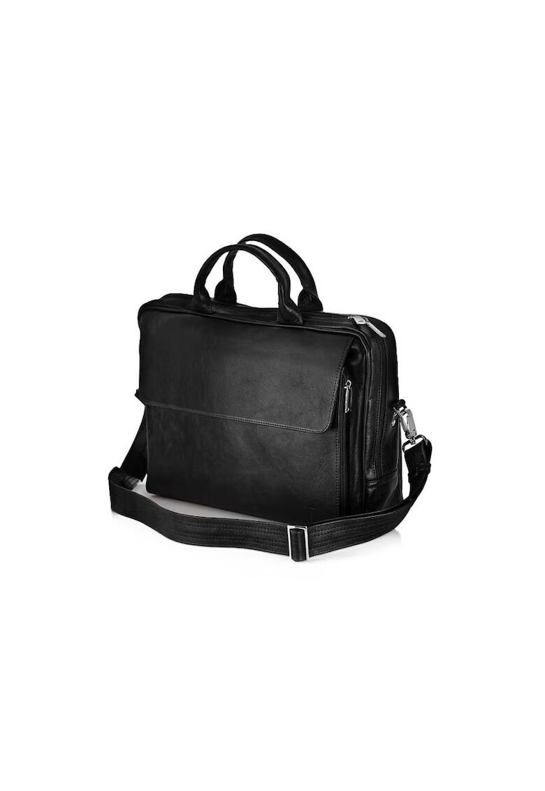 Solier Geanta mesager piele naturala SL30 Rothen - Negru