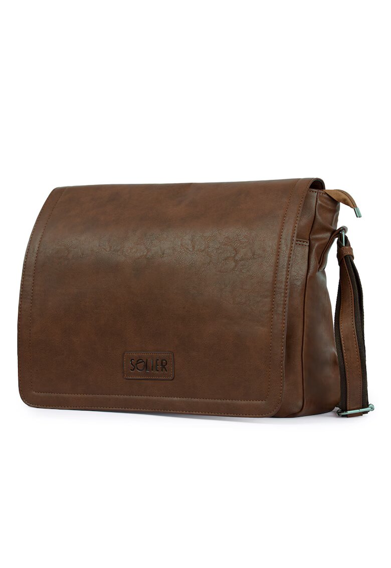 Solier Geanta urbana maro vintage de umar pentru barbati S11