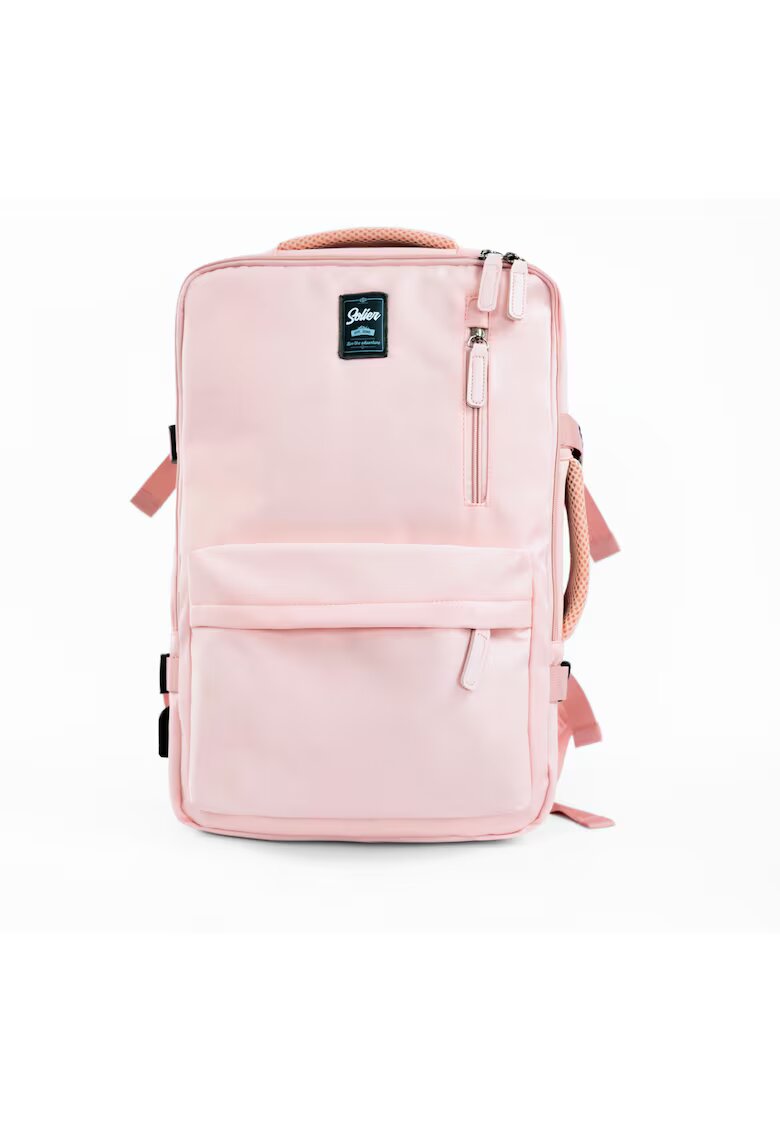 Solier Rucsac FV06 Noa bagaj de mana pentru avion Ryanair Wizzair - incapator si usor - Roz pastel - 25 l
