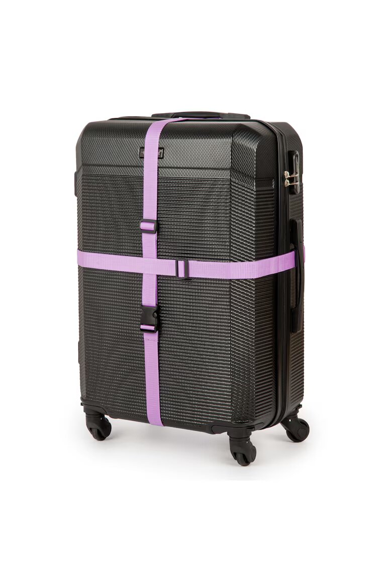 Solier Set de 2 curele de securitate pentru bagaje pentru valize SA50 mov