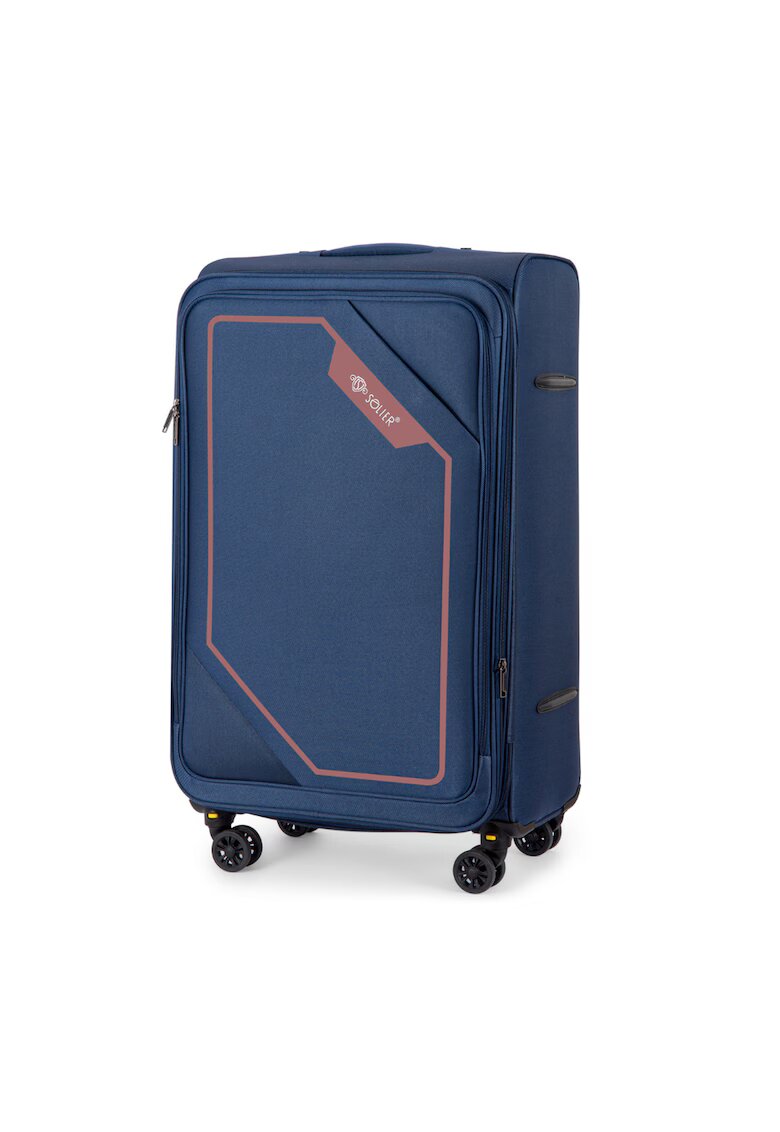 Solier Troler textil mediu M 23" SOFTFLEX 2240 bleumarin-maro