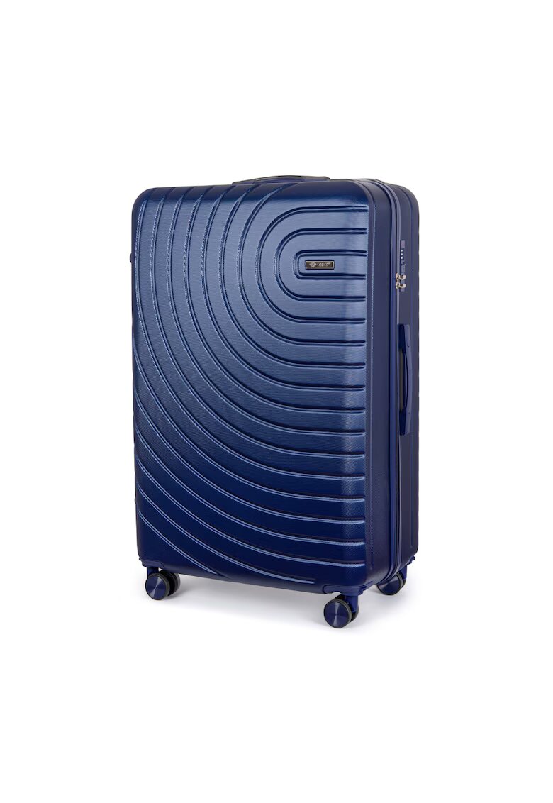Solier Troler - Valiza pe roti mediu - 4 roti duble cu rotatie 360° - Bleumarin - M - 56L - ® AVENTOR 1064 NAVY 24'