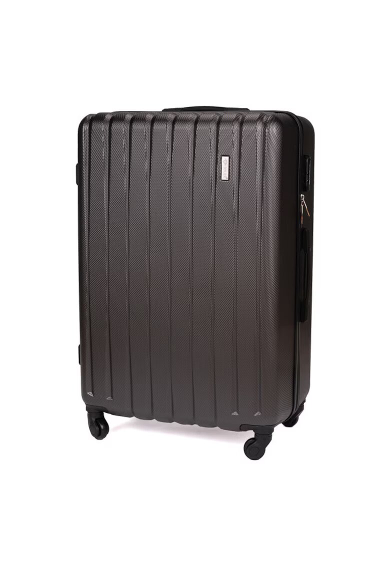 Solier Troller rigid de voiaj din ABS - marime medie 22'' STL902 - gri inchis