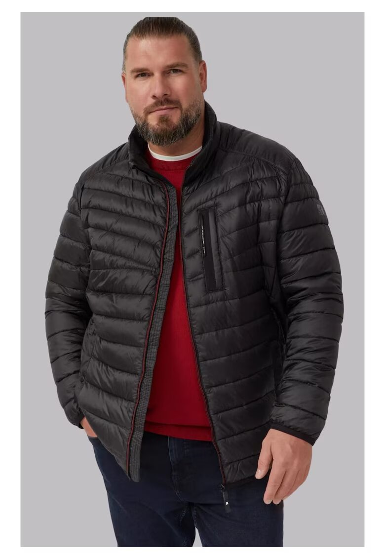 sOliver Big Sizes Jacheta barbati - fara gluga cu buzunare oblice si croiala Regular fit - Negru