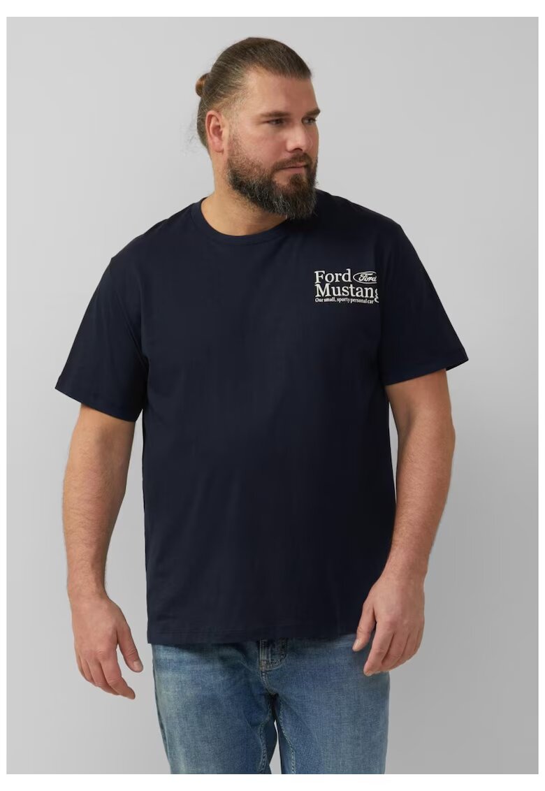 sOliver Big Sizes Tricou barbati big sizes cu imprimeu Ford® - decolteu la baza gatului