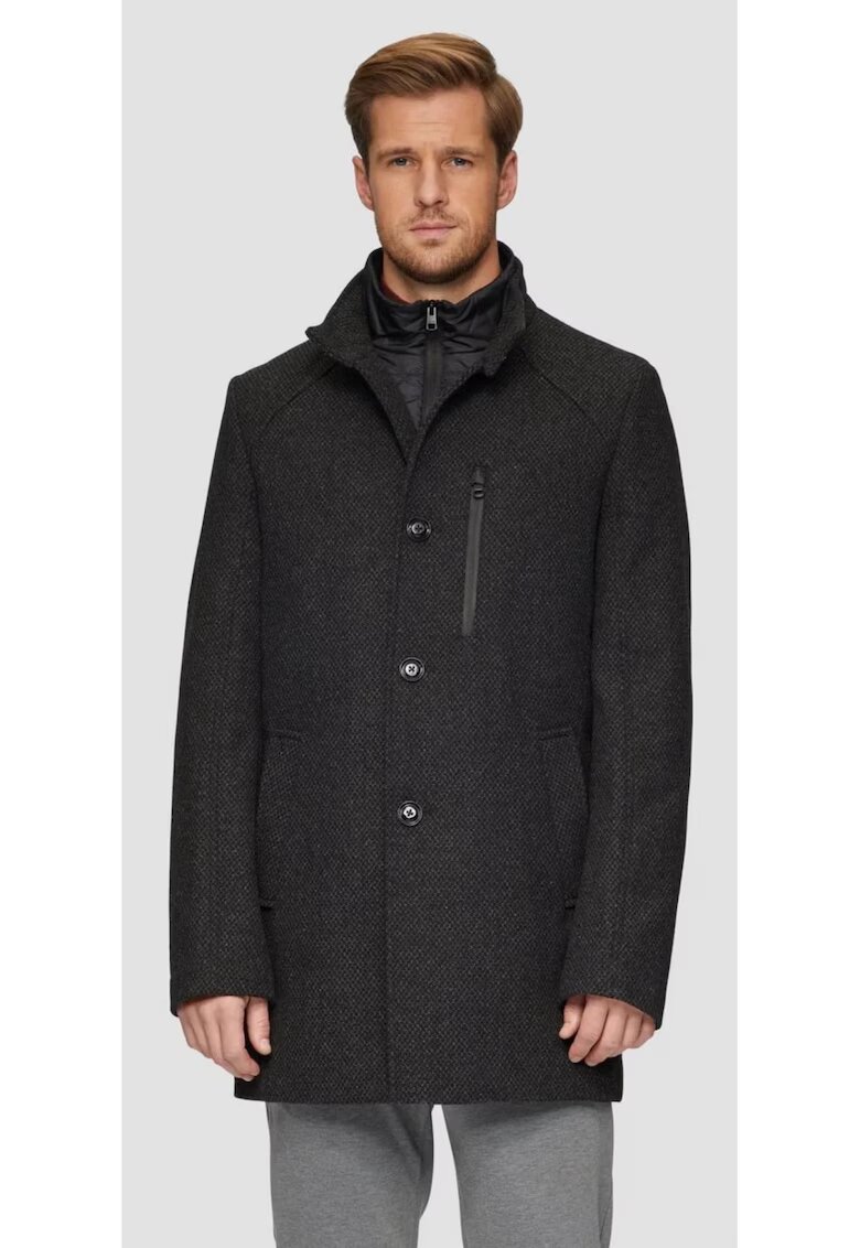 sOliver BLACK LABEL Palton barbatesc - dublu - 2 buzunare inclinate - Croiala normala - - Negru