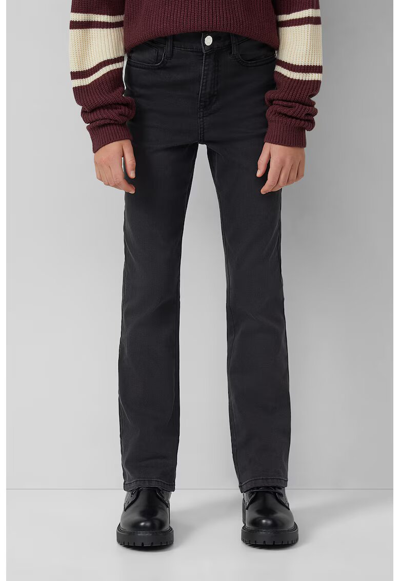 sOliver Blugi bootcut cu talie medie - Negru stins