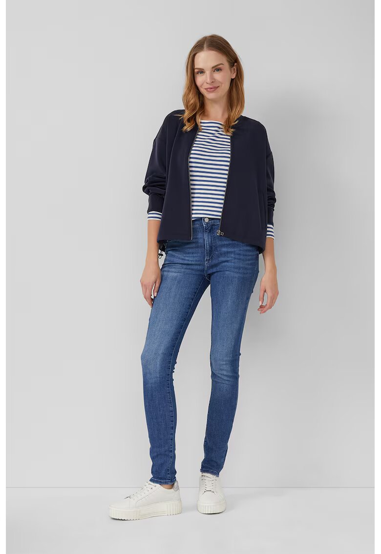 sOliver Blugi skinny cu talie inalta - Albastru melange
