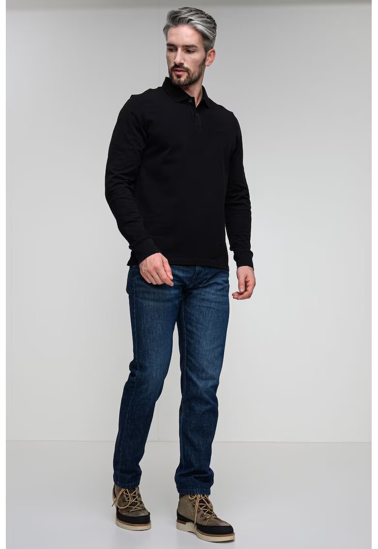 sOliver Blugi slim fit cu aspect decolorat - Albastru melange