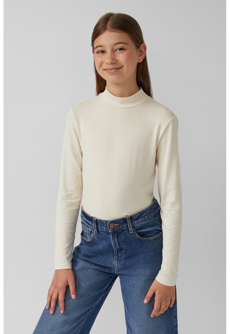 sOliver Bluza cu guler scurt - Crem