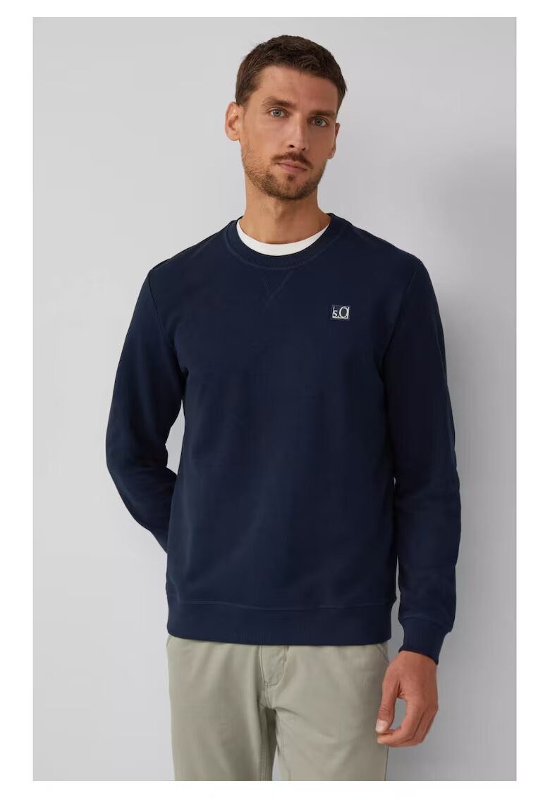 sOliver Bluza de trening regular-fit cu aplicatie logo - Bleumarin inchis