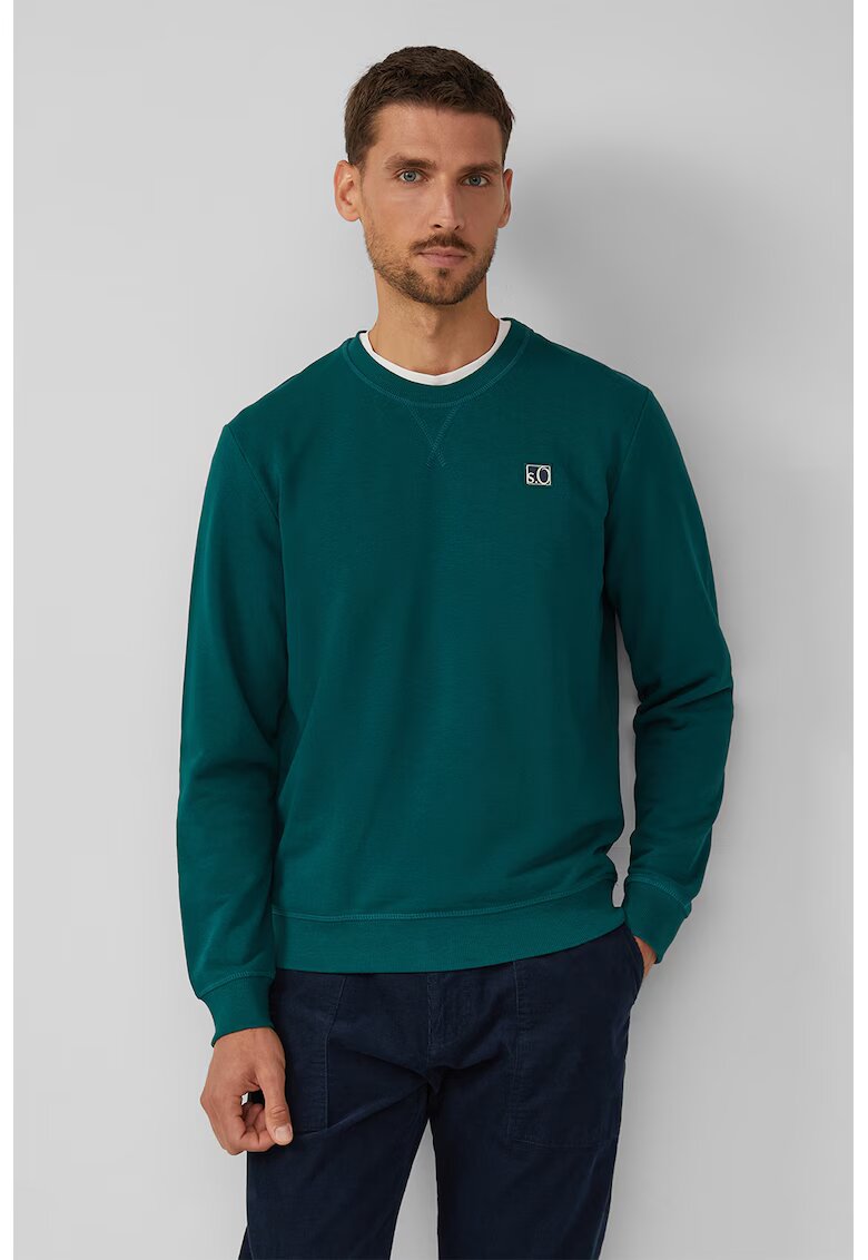 sOliver Bluza de trening regular-fit cu aplicatie logo - Verde inchis