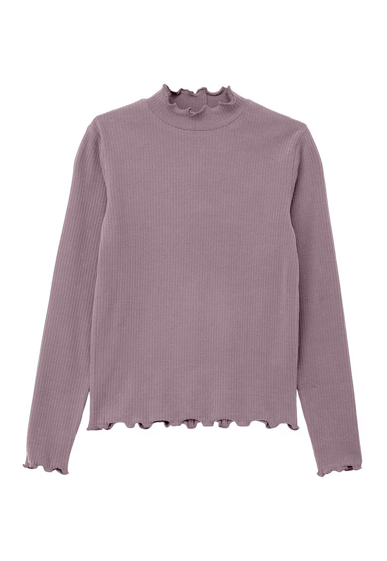 sOliver Bluza slim-fit cu termianti valurite - Lila pal