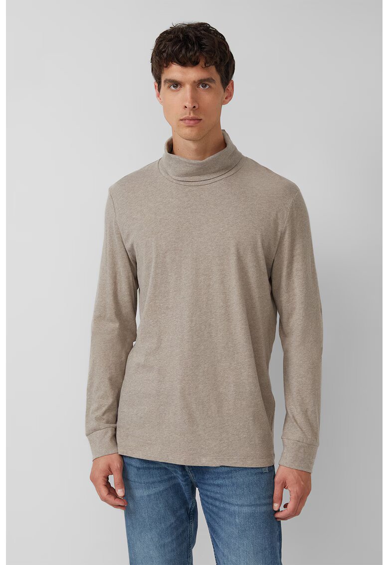sOliver Bluza uni de bumbac cu guler inalt