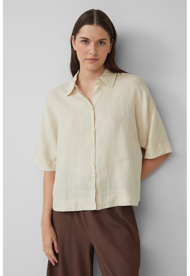 sOliver Camasa relaxed-fit din in - Crem
