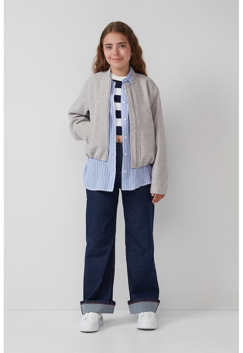 sOliver Jacheta bomber cu fermoar - Gri deschis