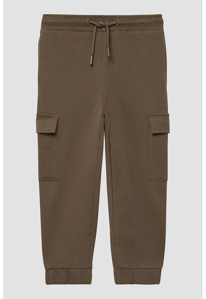 sOliver Pantaloni de trening cargo cu snur - Maro inchis