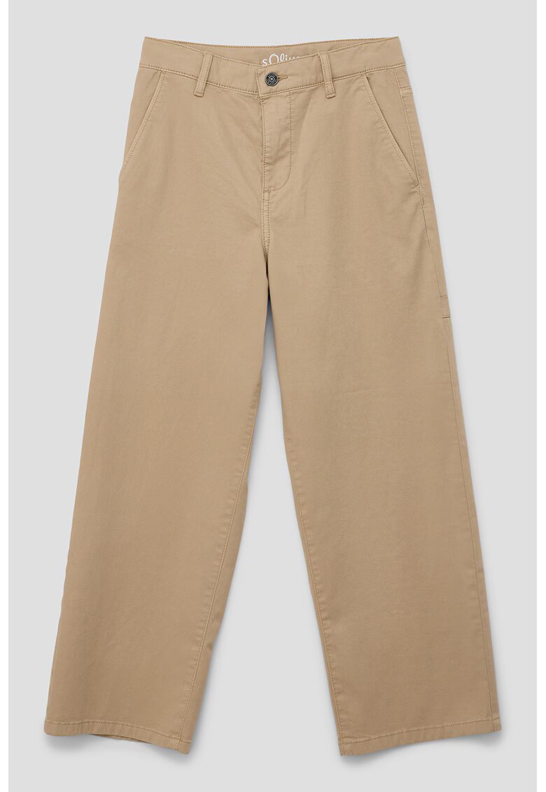 sOliver Pantaloni drepti uni - Maro nisip