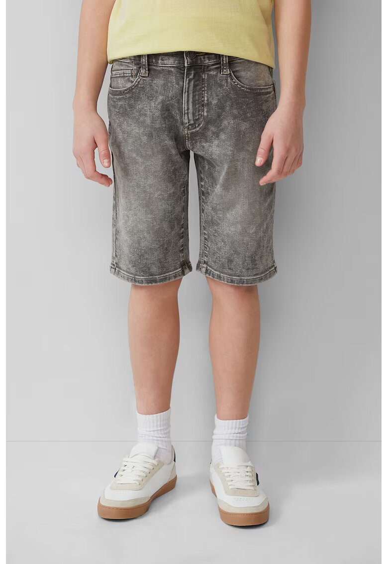 sOliver Pantaloni scurti din denim cu aspect decolorat - Gri deschis