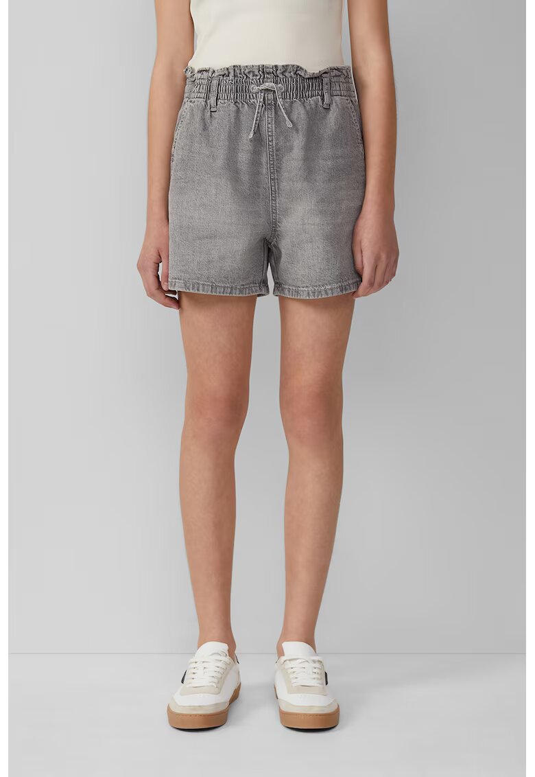 sOliver Pantaloni scurti din denim cu snururi - Gri deschis