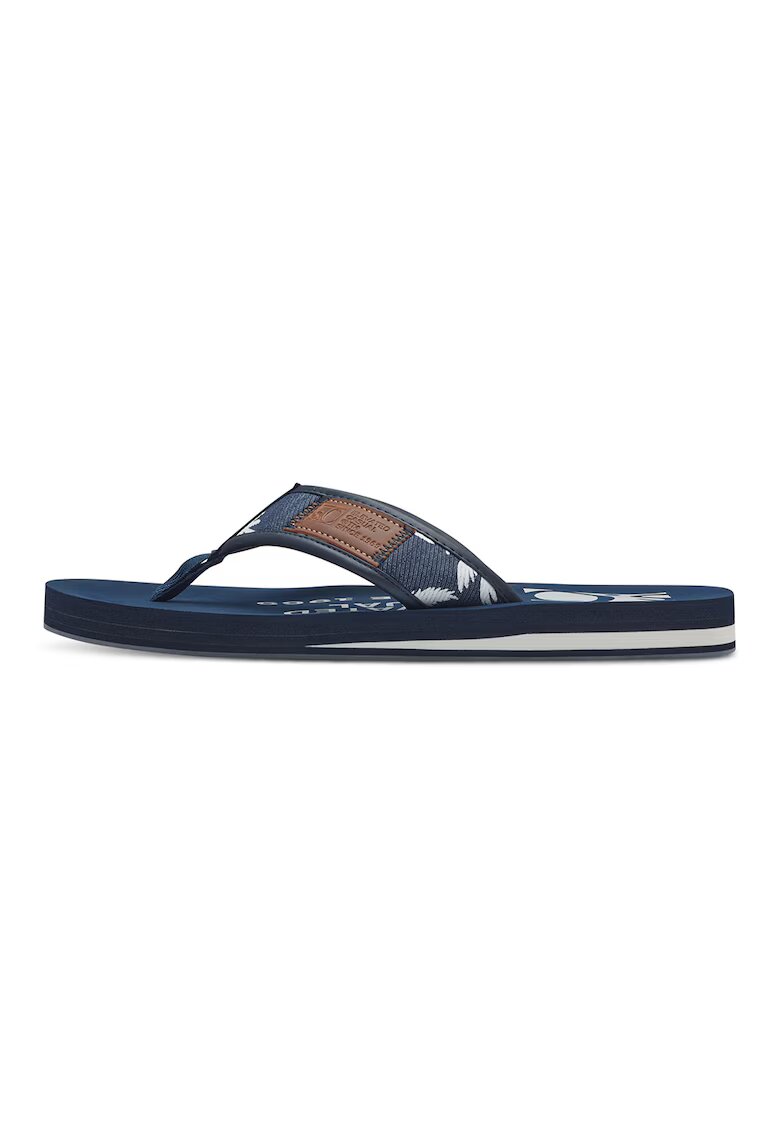 sOliver Papuci flip-flop cu imprimeu logo - Bleumarin