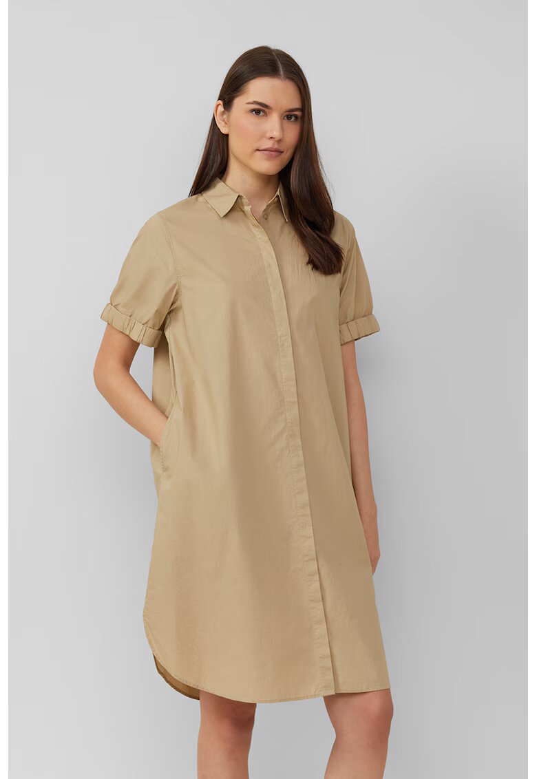 sOliver Rochie-camasa cu buzunare laterale - Bej inchis