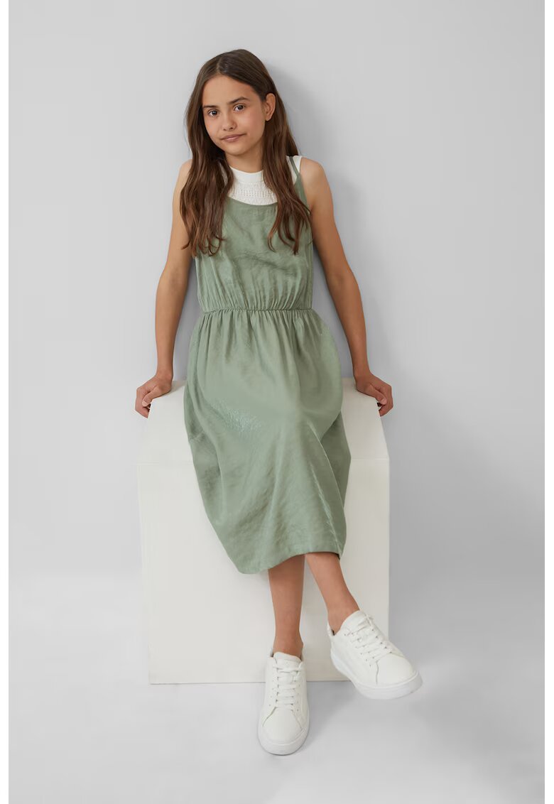 sOliver Rochie evazata - fara maneci - Verde pal