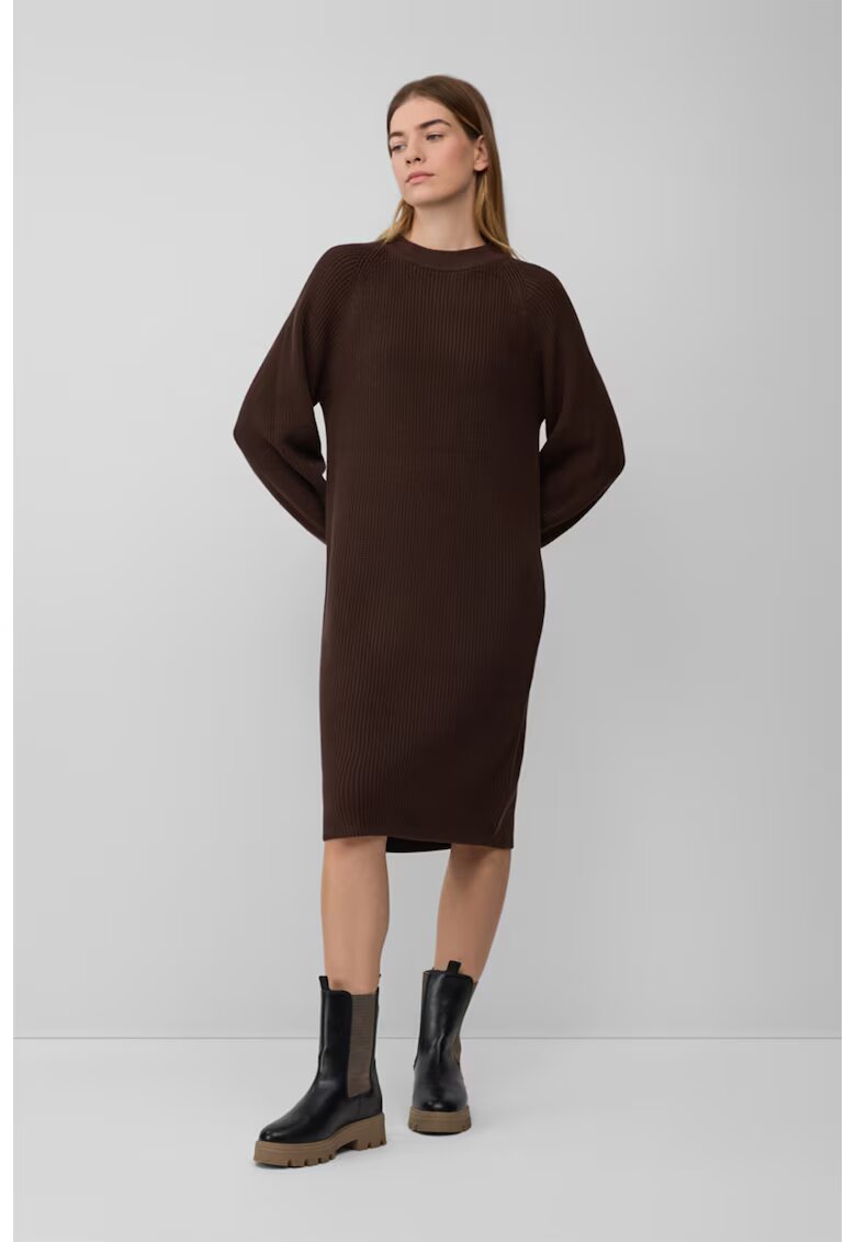 sOliver Rochie-pulover lejera cu decolteu la baza gatului - Maro inchis